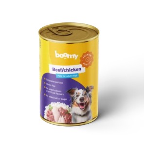 -2+1 gratis- Boomy blikvoeding beef/chicken 400g