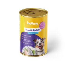 -2+1 gratis- Boomy blikvoeding trout/chicken 400g