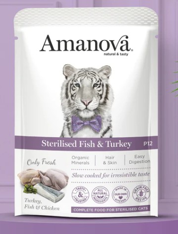 AM pouch sterilised fish & turkey - P12 85gr