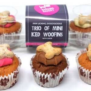 Barking bakery mini iced vanilla and carob trios woofin