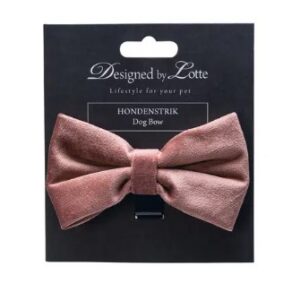 DBL velvet hondenstrik zaza M 12cm roze