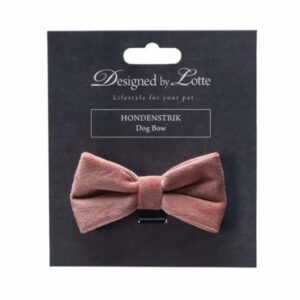 DBL velvet hondenstrik zaza S 9cm roze