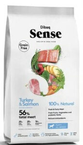 Dibaq sense grainfree - zalm & kalkoen (puppy) 2kg