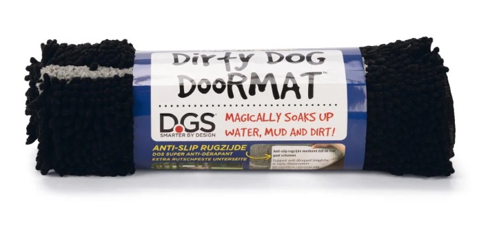 Dirty dog droogloopmat 78x51cm zwart