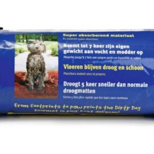 Dirty dog droogloopmat 90x66cm zwart