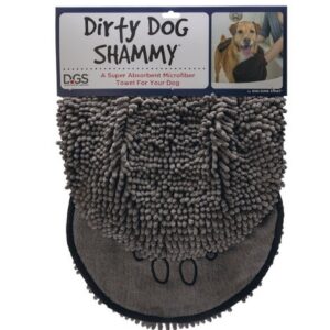 Dirty dog handdoek shammy 80x35cm grijs