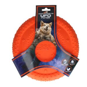 Dog comets UFO flyer orange