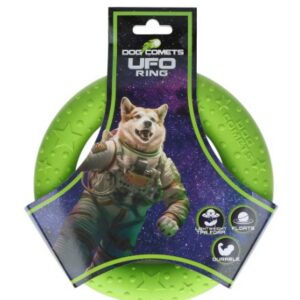 Dog comets UFO ring green