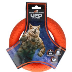 Dog comets UFO ring orange