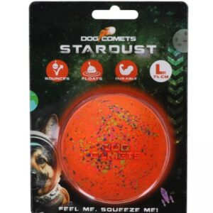 Dog comets ball stardust oranje L