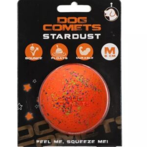 Dog comets ball stardust oranje M