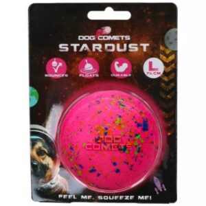 Dog comets ball stardust roze L