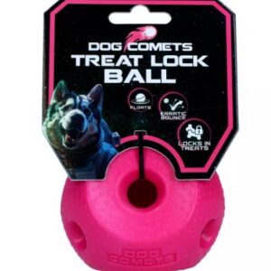 Dog comets treat lock ball roze