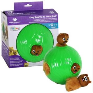 Dog snuffle 'n treat ball