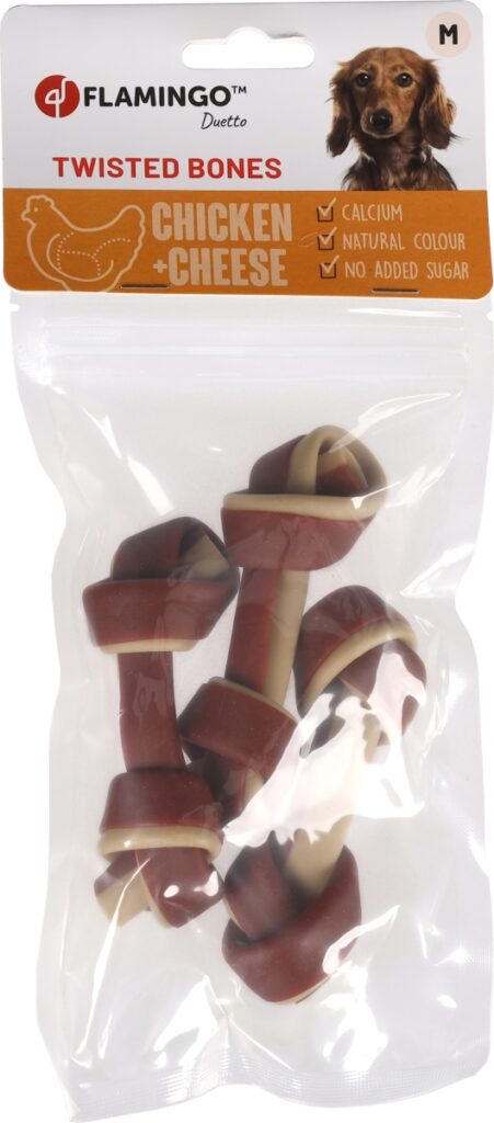 Duetto Geknoopt Been met kip & kaas M 10,5cm 3st