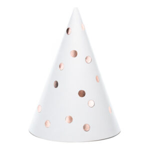 Feesthoedje dots roségoud