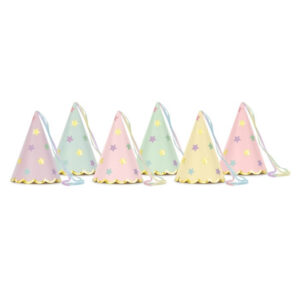 Feesthoedje sterren pastel