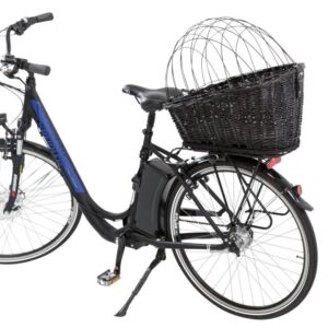 Fietsmand met gaas voor bagagedrager wilg/metaal 35x49x55cm