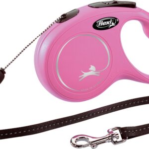 Flexi classic cord S 5m roze (1 jaar garantie op rolmechanisme)