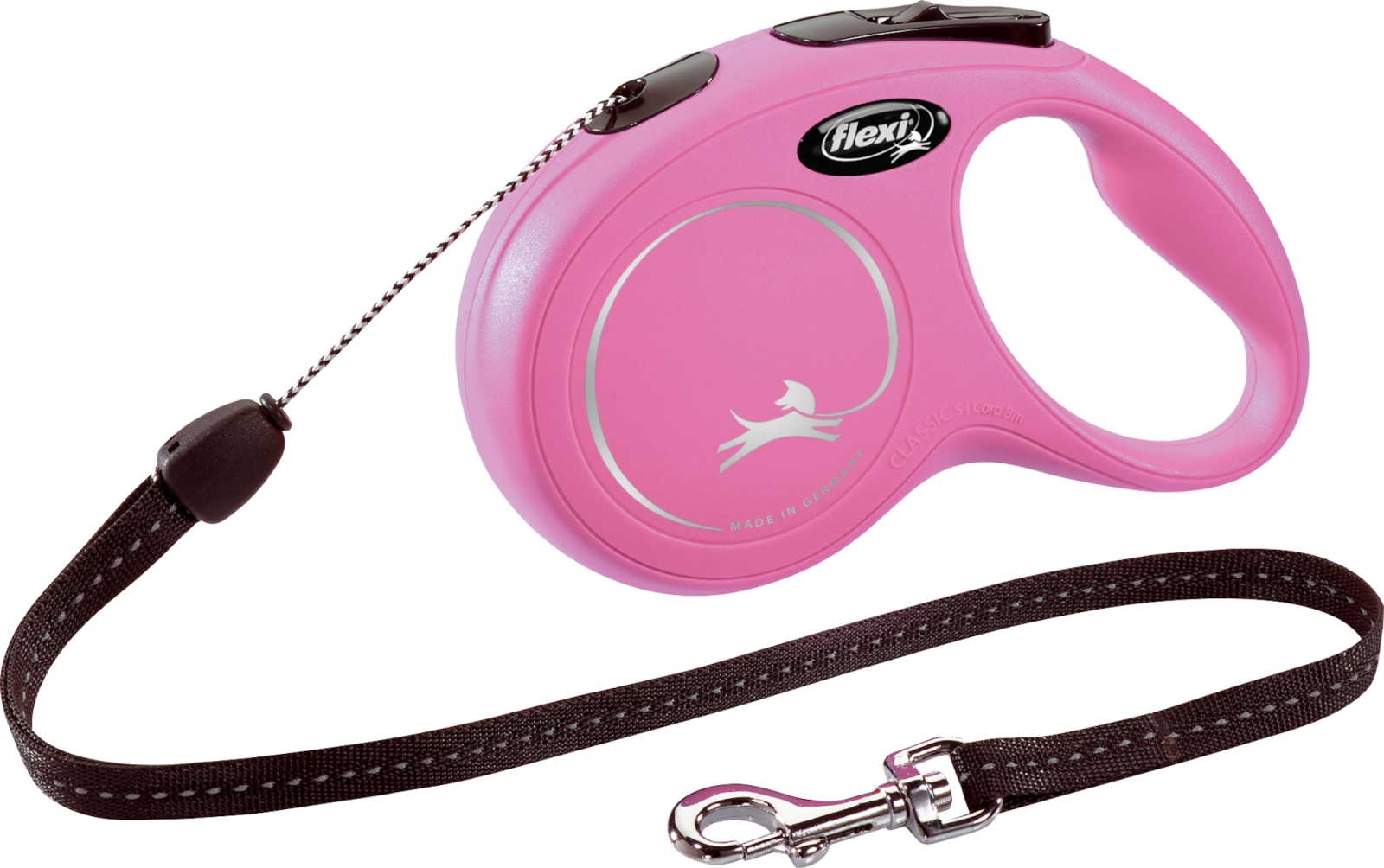 Flexi classic cord S 5m roze (1 jaar garantie op rolmechanisme)