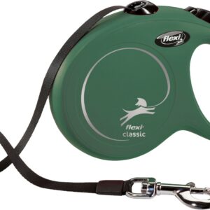 Flexi classic tape L olijfgroen 5m (1 jaar garantie op rolmechanisme)