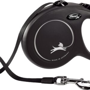 Flexi classic tape L zwart 5m (1 jaar garantie op rolmechanisme)