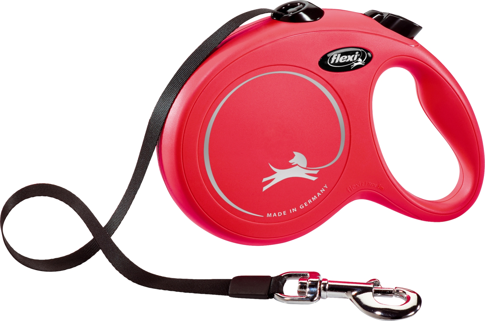 Flexi classic tape M 5m rood (1 jaar garantie op rolmechanisme)