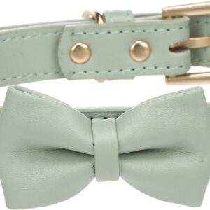 Halsband met strik nela muntgroen XS/S 24-30cm