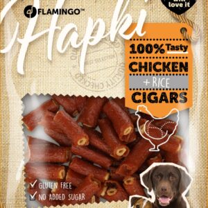 Hapki kip & rijstsigaar 400g