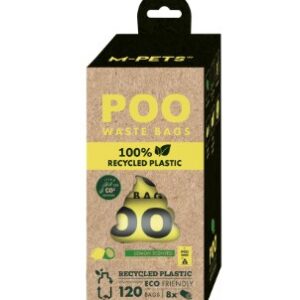 M-PETS POO gerecycleerde poepzakjes met citroengeur 120st