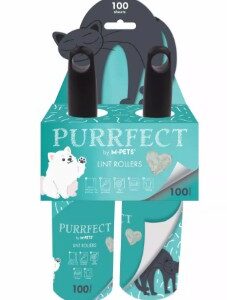 M-pets purrfect lint rollers green 100 sheets