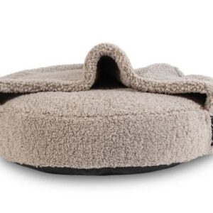 Orthopedische teckel hoodie rond zand 65cm
