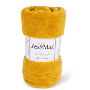 Plaid fleece 130x180cm honey yellow
