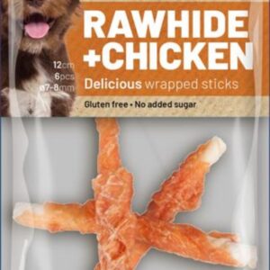 R'Hide Staaf Wit met kip 12cm 6 st 70g