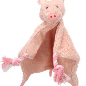 Speelgoed poppo knisperdeken roze varken 40cm
