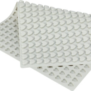 Bakmat met hartjes 38x28cm silicone