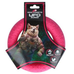 Dog comets UFO ring pink