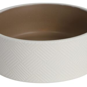 Eetbak keramiek toscane bruin/wit 16cm
