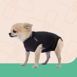 Suitical recovery suit dog - black 2XS