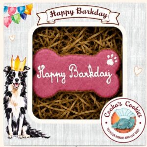 Cooka's happy barkday - pink bone