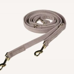 Honden lijn velvet beige size S 2m