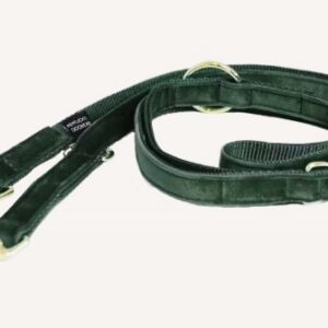 Honden lijn velvet dennen groen size S 2m