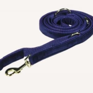 Honden lijn velvet navy size L 2m