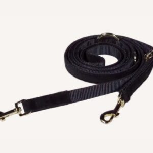 Honden lijn velvet zwart size S 2m
