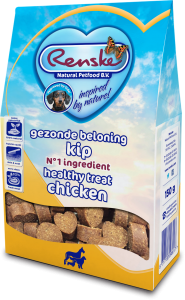 Renske gezonde beloning hartjes kip 150gr