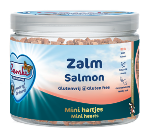 Renske gezonde beloning mini hartjes zalm 100gr