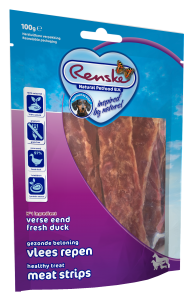 Renske gezonde beloning vleesrepen eend 100gr