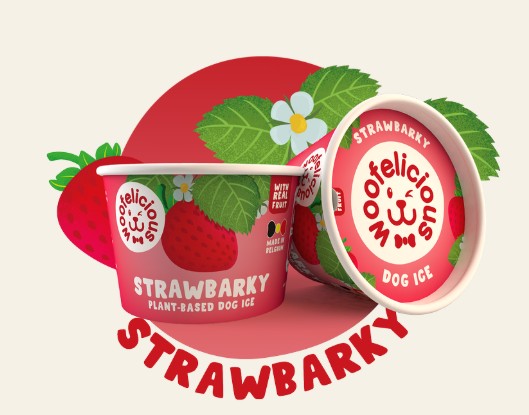 Woofelicious strawbarky dog ice 100ml