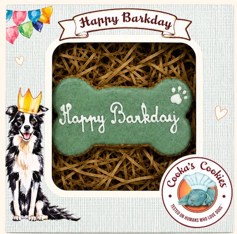 Cooka's happy barkday - green bone