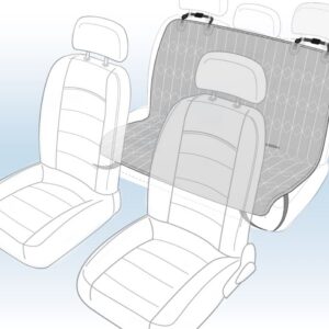 Beschermdeken voor auto elite achterbank zwart 145x145cm